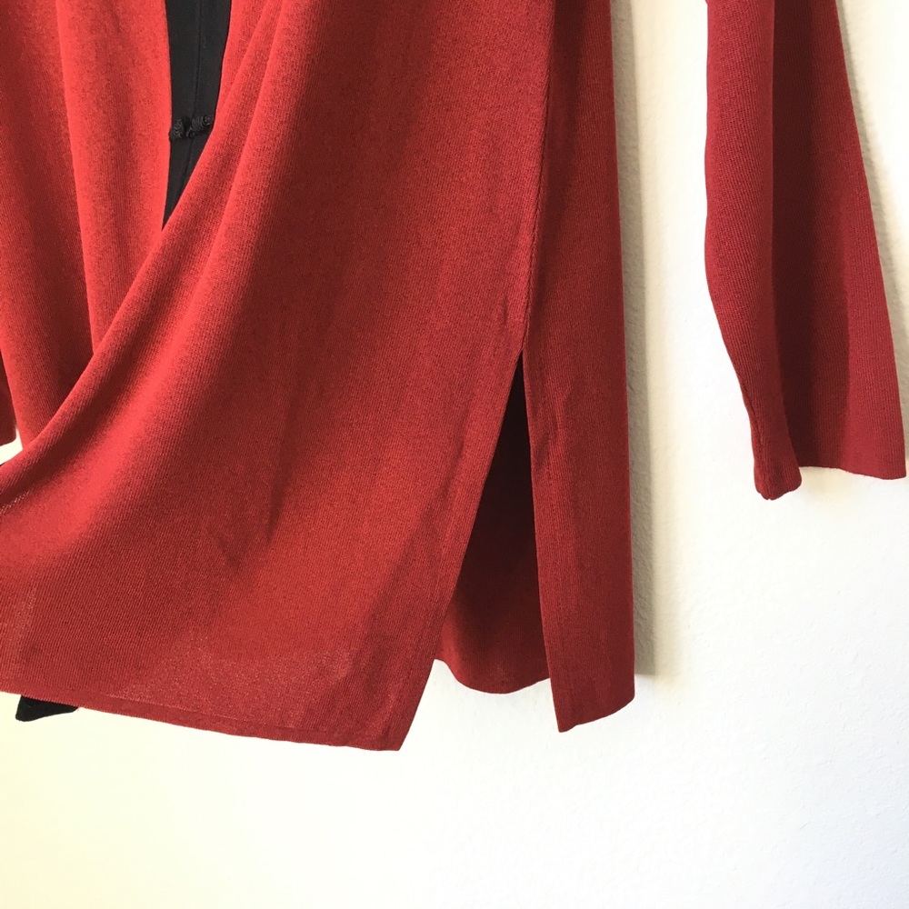 Exclusively Misook Red Button Front Knit Cardigan - image 6